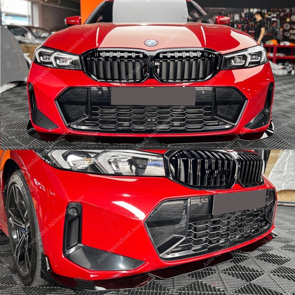 

MP Style Front Bumper Splitter Lip Spoiler Diffuser For Bmw G20 G21 318i 320i 330i 320d M340i M Sport 2022-2024 Facelift Bodykit