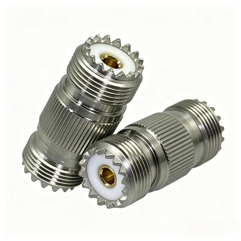 SO239 Female to SO239 Female Adapter UHF Barrel RF Coaxial Connector 50 Ohm for Ham Radio