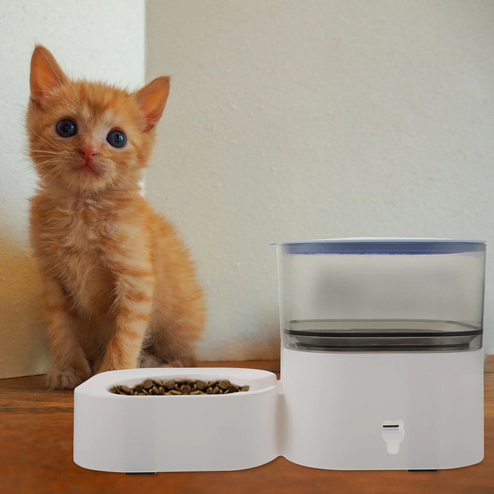 

1Pcs Anti-Slip Automatic Pet Feeder Detachable Washable Elevated Food Dispenser Tool for Dog Cat Household Feeding Bowl Dry Food