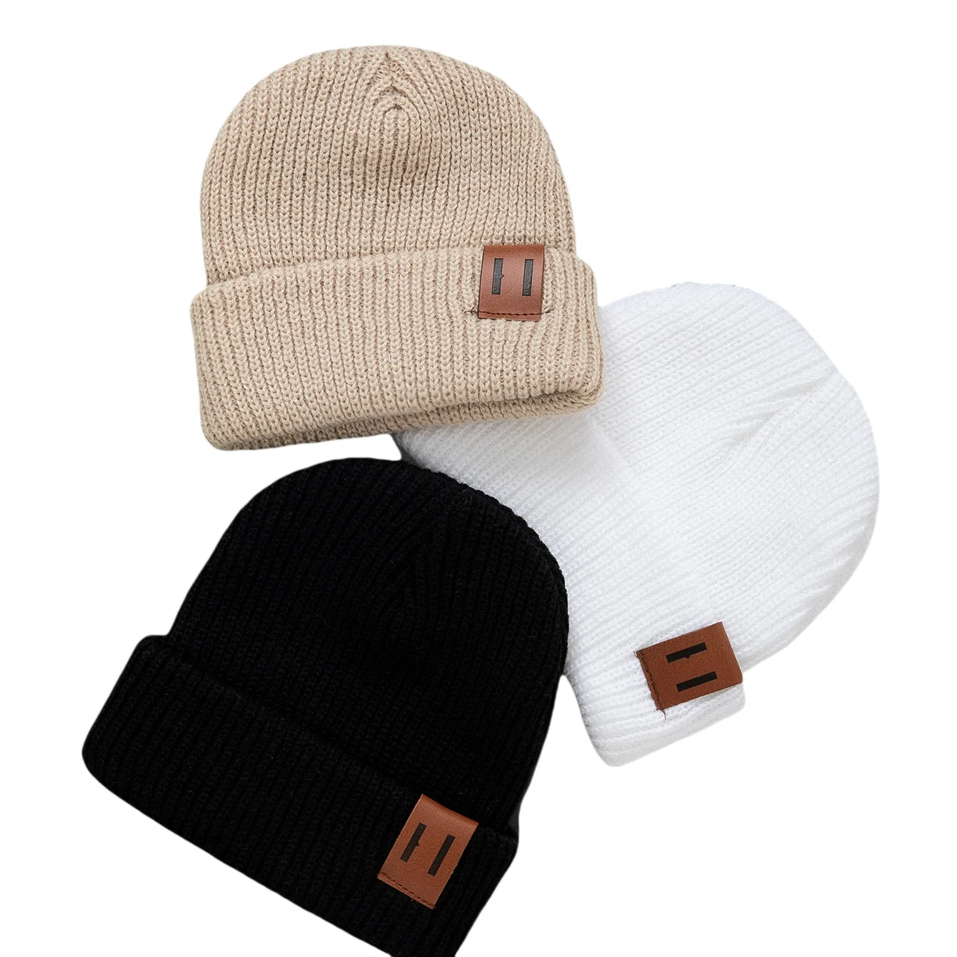 

3pcs Autumn Winter Baby Warm Knitted Hats Kids Knit Beanie Hat Solid Color Children Hat for Boys Girls Accessories