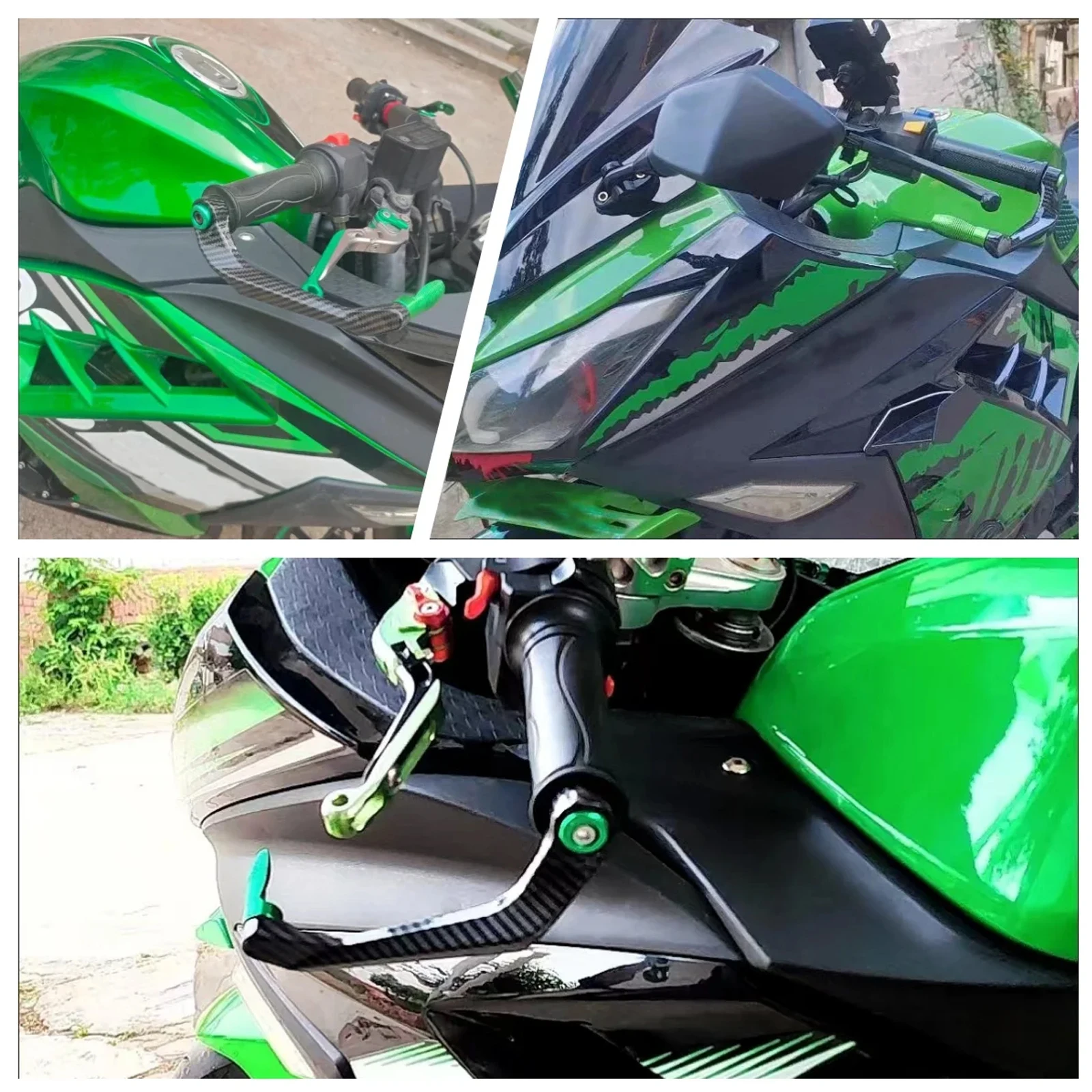 العالمي للدراجات النارية CNC سبائك الألومنيوم المقود دواسة فرامل رافعة قفازات واقية لليد حامي تعديل الملحقات Handguard