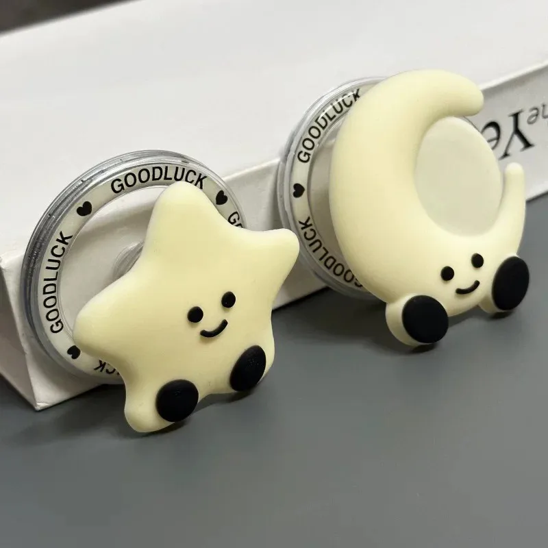 Korea Leuke 3d Ster Maan Voor Magsafe Magnetische Telefoon Griptok Stand Voor iPhone Universele Accessoires Telefoon Houder Ring Ondersteuning Grip