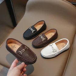 Boys Casual Shoes 2024 Spring Autumn Kids Slip-on Shoes Boys Loafers Fashion Design Soft PU Leather Shoes For Boy 26-35