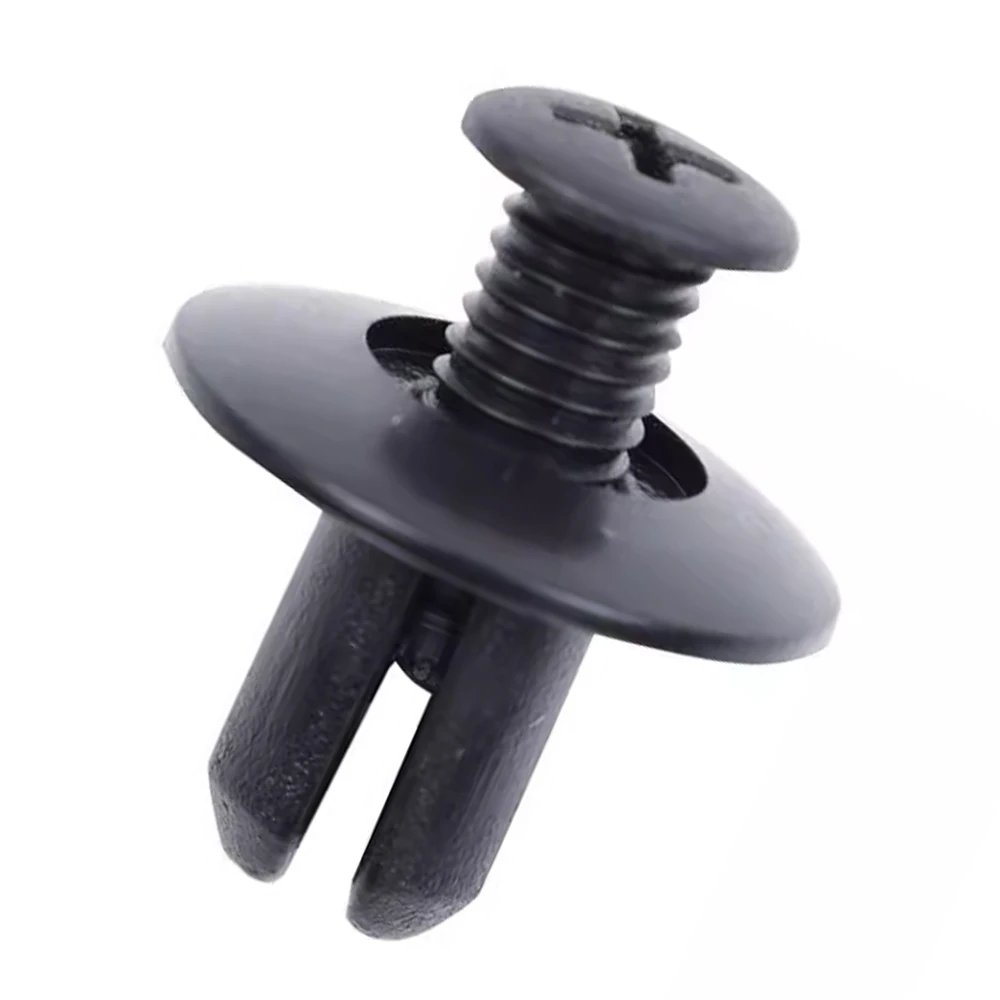 10/100pc 8mm Black Plastic Rivets Fasteners Screws Car Bumpers Fenders Car Fastening Screws For Toyota Fox Kia Nissan Yamaha etc