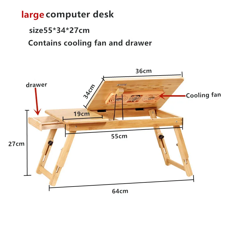 

Home Folding Laptop Desk for Bed & Sofa Laptop Bed Tray Table Desk Portable Lap Desk for Study and Reading Bed Top Tray Table