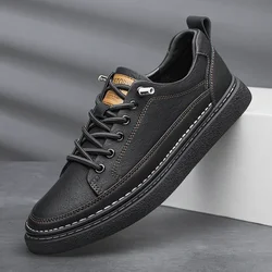 2023 New genuine leather mens shoes business shoes breathable casual shoes comfortable walking sneakers shoes male Oxford shoe