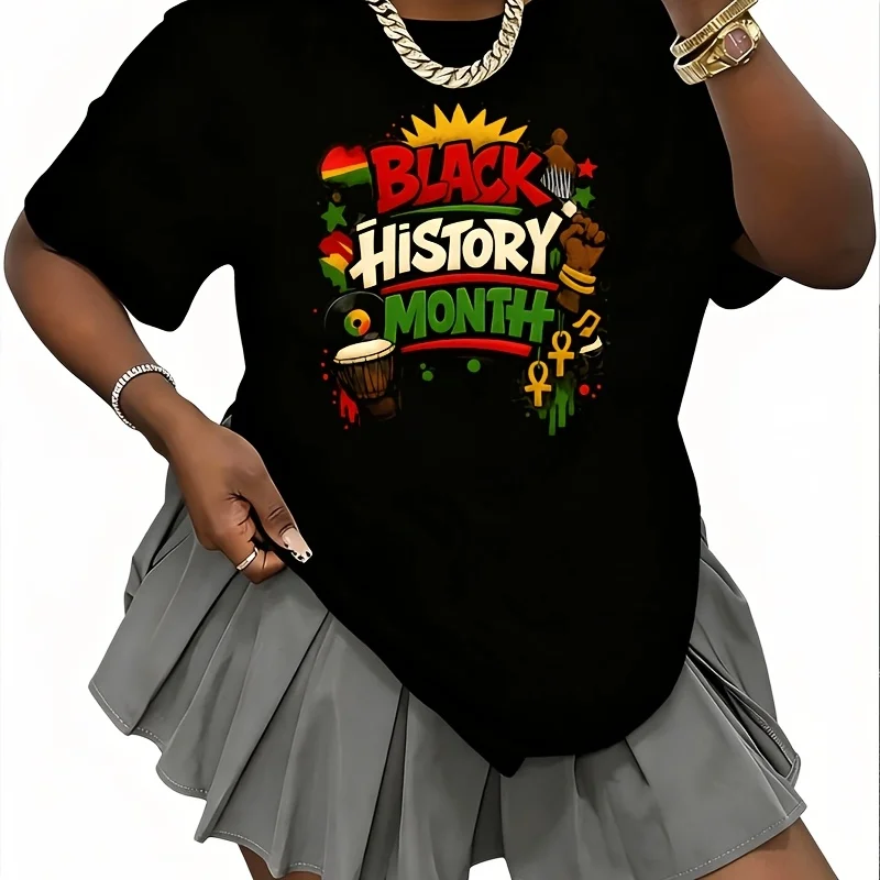 Black History Month Isn'T Just Something Women's 100% Cotton T-Shirt Short Sleeve Top Casual Round Neck Fun Print Tee S-5Xl