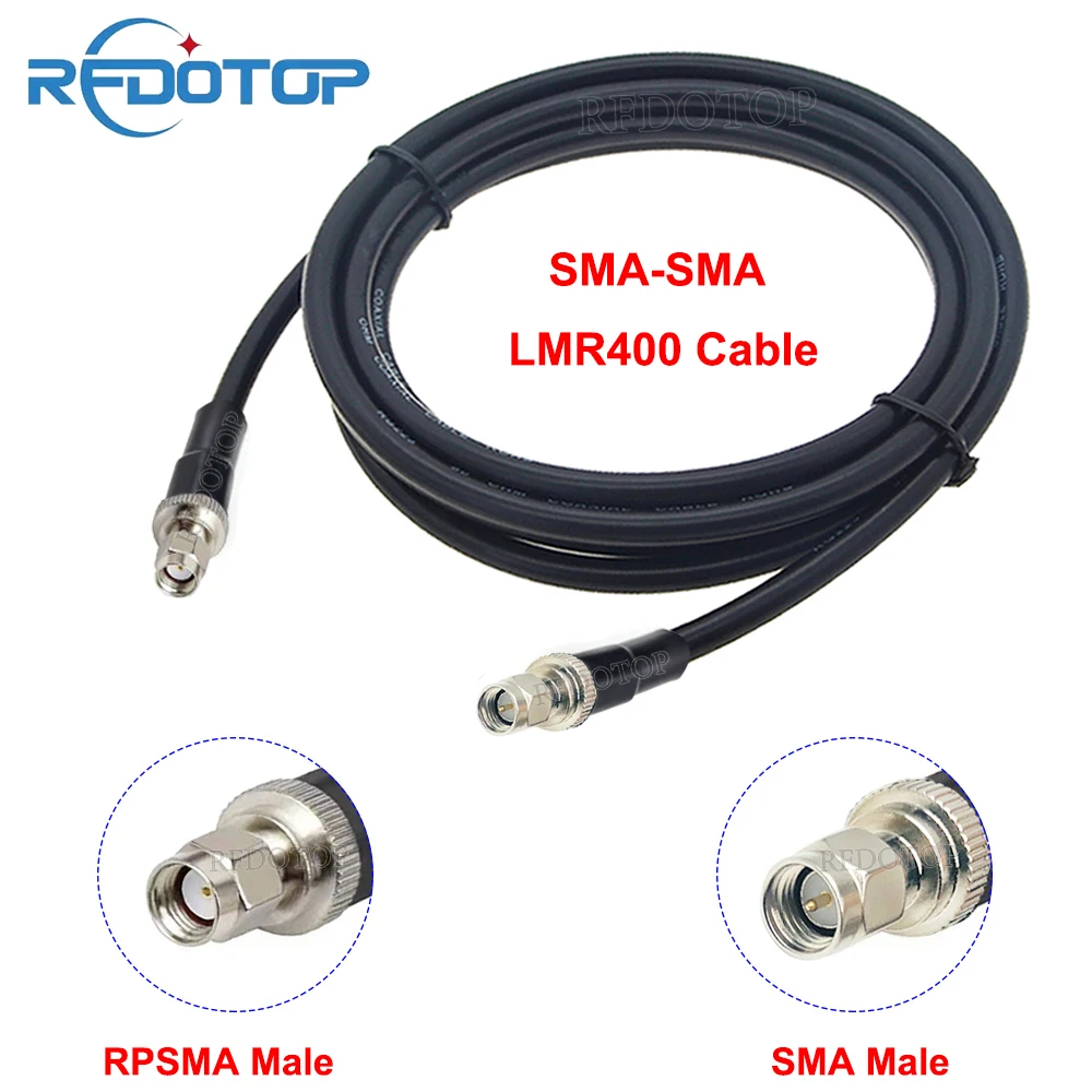 LMR-400 SMA/RPSMA macho a SMA macho/hembra conector LMR400 Cable 50Ohm SMA-SMA-50-7 RF extensión Coaxial puente Pigtail