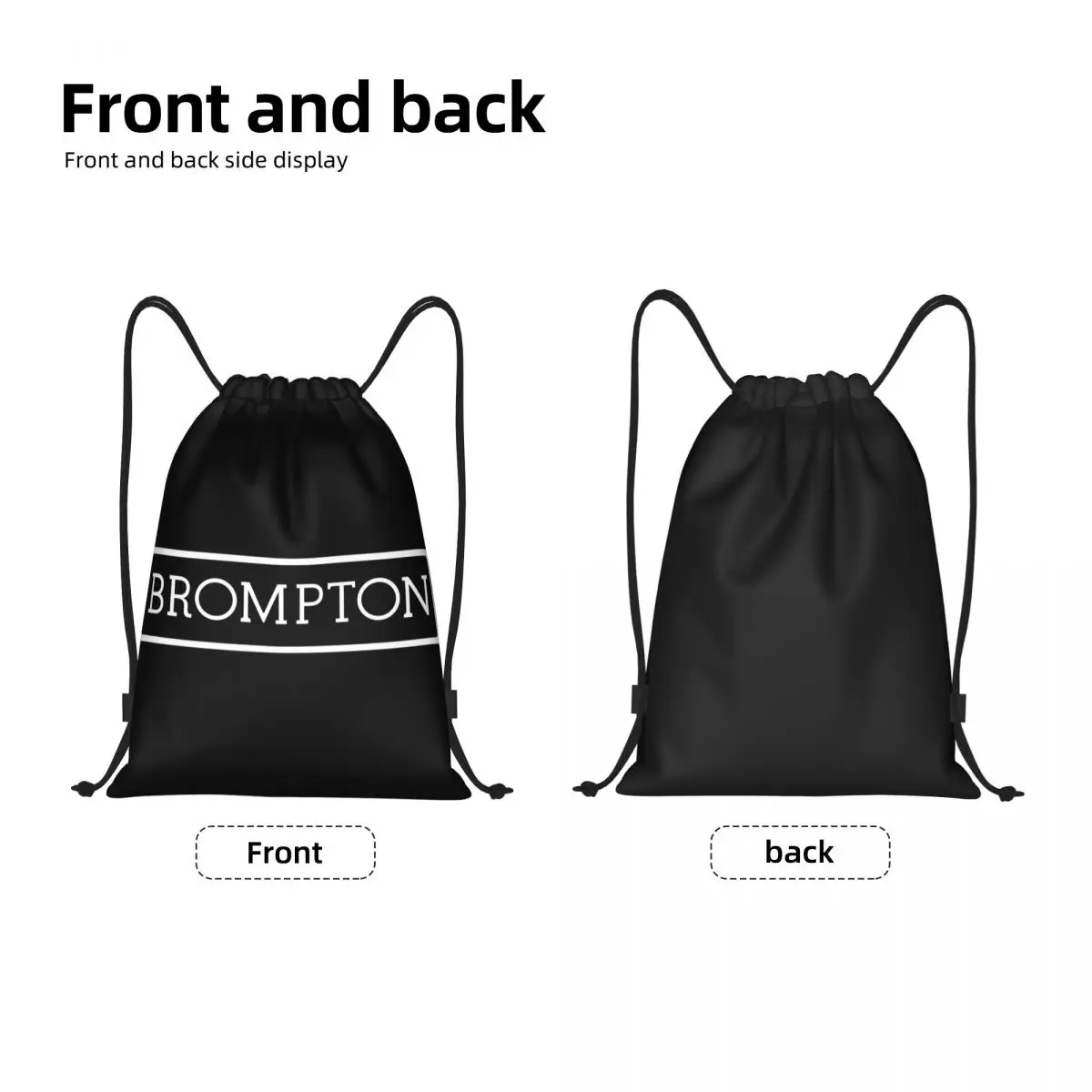 Drawstring Bike Mochila para Homens e Mulheres, Foldable Training Bag, Sport Sack, Bromptons, Ginásio