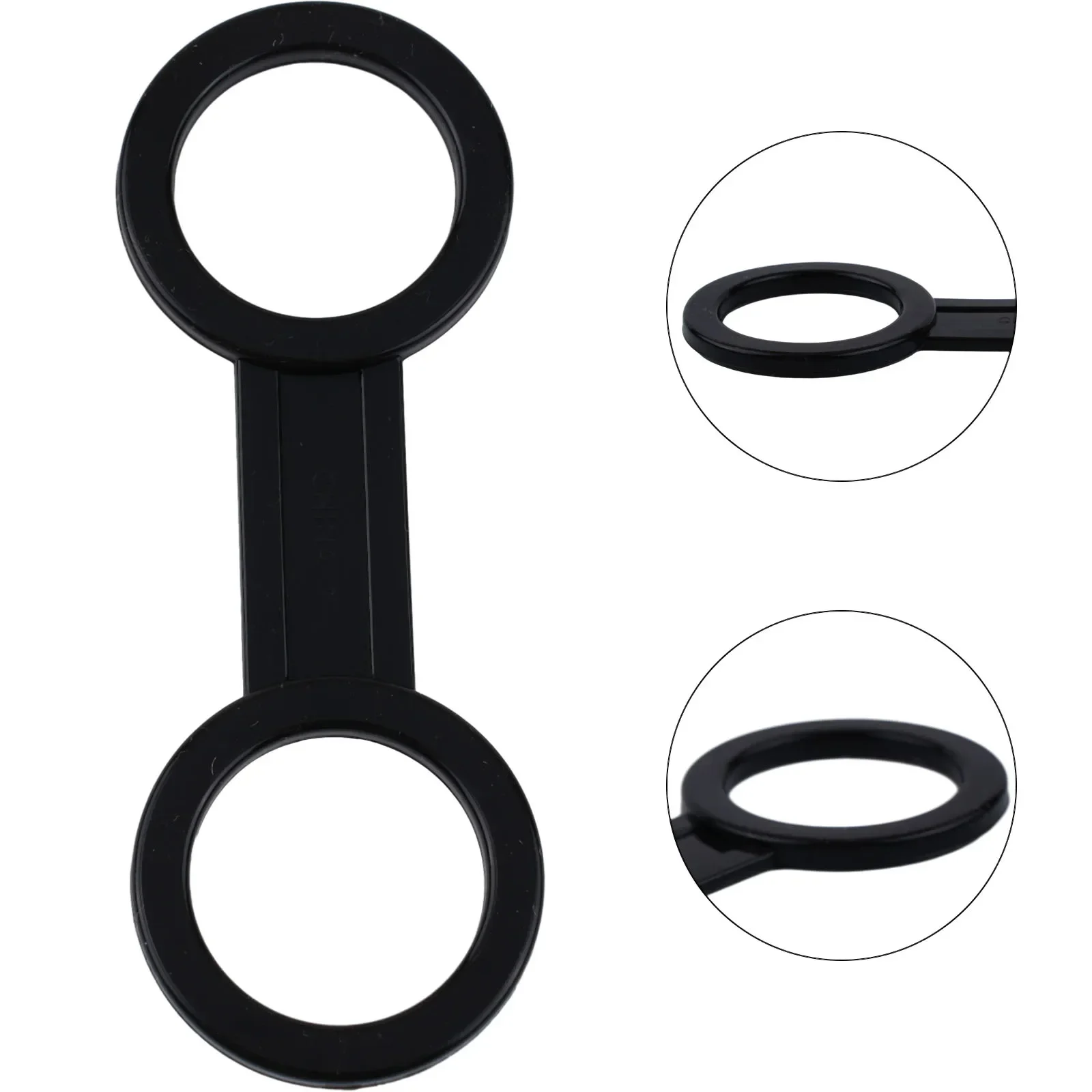 Diving Tube Holder Retainer Clip Silicone Snorkel Strap 10cm Length 8-shaped Buckle Black Color Diving All-dry