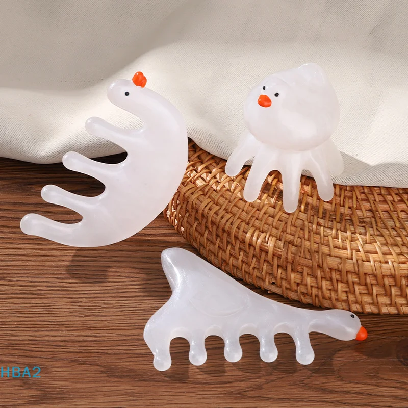 

【H】Goose Shape Массажная расческа с меридианом тела, смола, расческа с пятью широкими зубьями, иглоукалывание, помощь кровообращению, антистатические, гладкие волосы