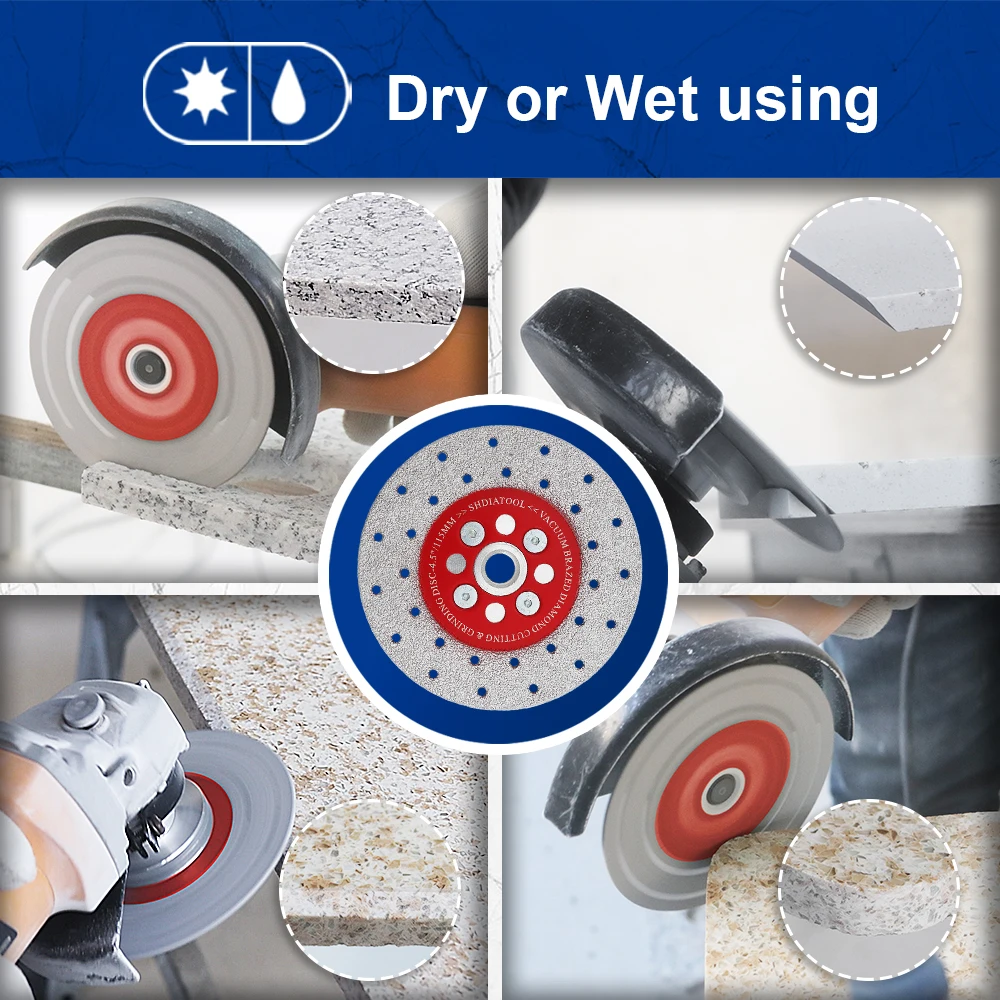 SHDIATOOL Double-sided Diamond Saw Blade 1/2Pcs Concrete Cutting Grinding Disc Granite Porcelain Tile M14 Flange Cutter Plate