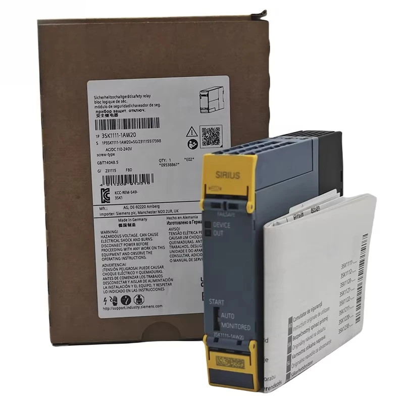 

New Original 3SK1111-1AW20 Safety Relay Single Channel Safety Relay 3SK1 Series 110 -240V AC/DC Power Supply 4 Contacts