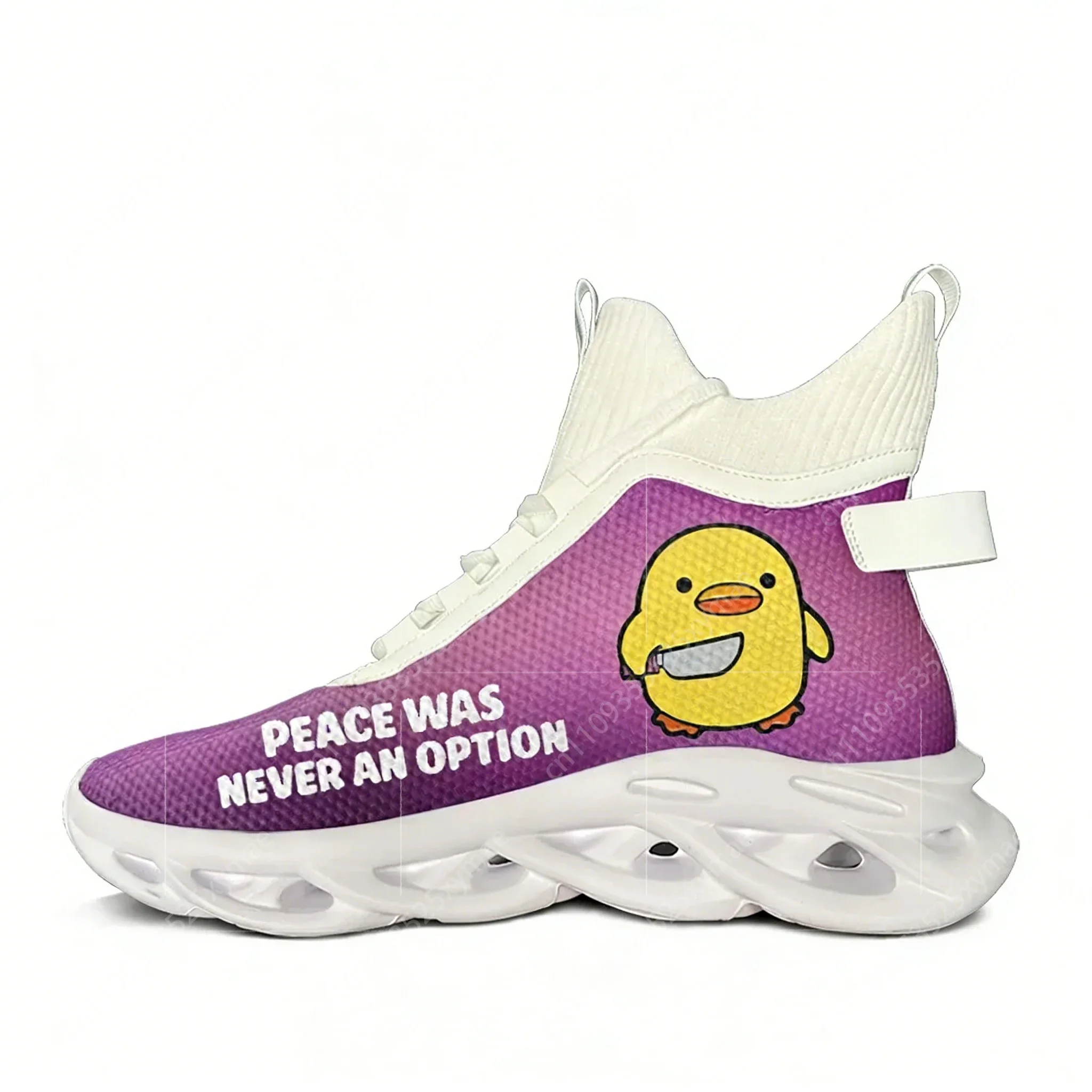 

Peace is never an option Cute animals High Top Flats Sneakers Men Women Hiking Sneakers Travel Mountaineering Shoe Running Shoes