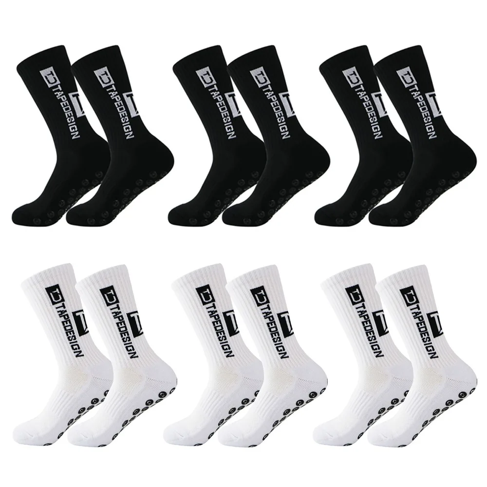 

5/6 пар удобных футбольных носков с дозатором, дышащие нескользящие мужские спортивные носки, футбольные хлопковые мужские носки до середины икры