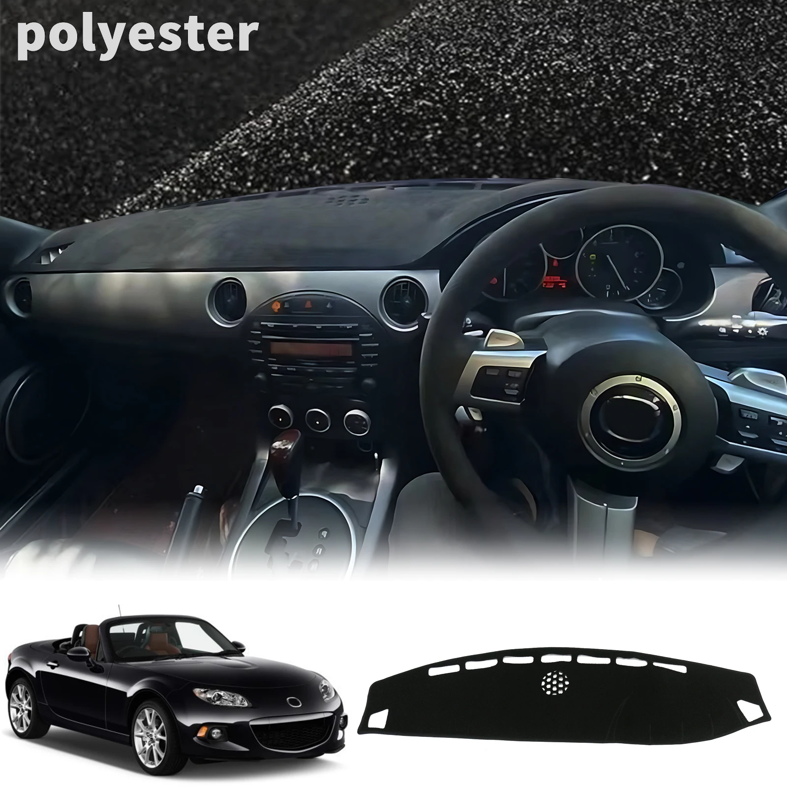 

for 2006-2014 Mazda MX-5 Roadster Miata NC MX5 Dash Mat Anti-Slip Sunshade Protective Carpet Dashmat Car Dashboard Cover Pad