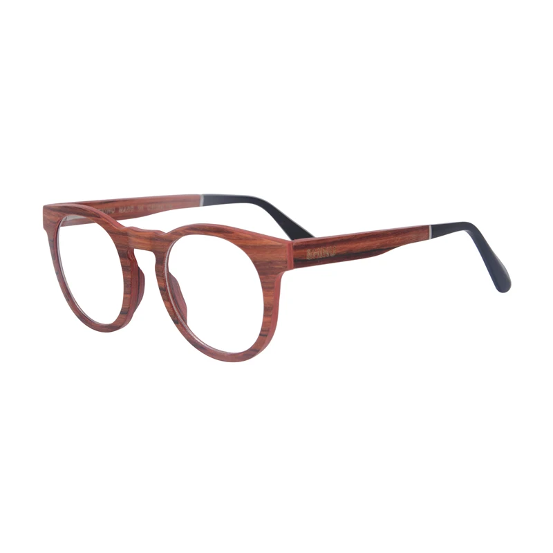 Layer Wood Eyeglasses Round Glasses Women Nature Wooden Eyewear Hand Made Prescription Glasses Customized Myopia Degree Custom
