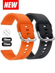 20mm/22mm Silicone band For Amazfit GTS 4/3/2e/GTS2 Mini/GTR 42mm/47mm/GTR 4/3 Pro/2/2e Sport Watch Bracelet Amazfit bip strap