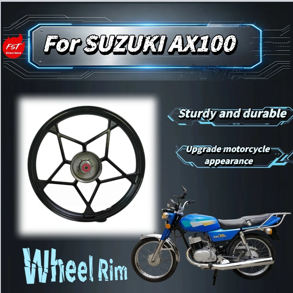 For SUZUKI AX100 18 Inch Star‑Shape Aluminum Wheel Rim Wear‑Resistant Stable‑Riding Retro Motorcycle Mod Spare Parts