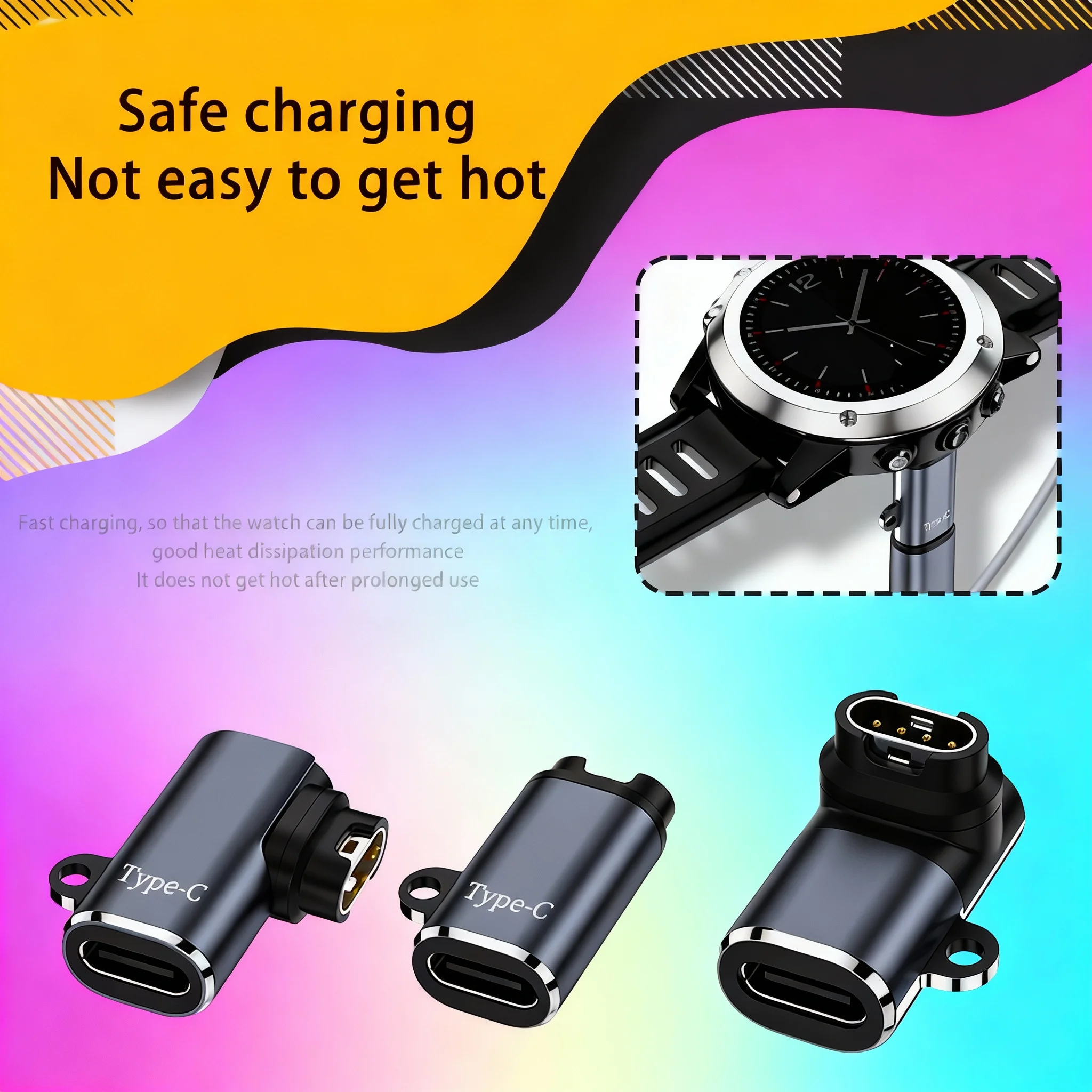 Type C Charger Adapter For Garmin Fenix 7 7X 5S 6 6X 6S PRO Smart Watch Chargering Converter Accessories image 2