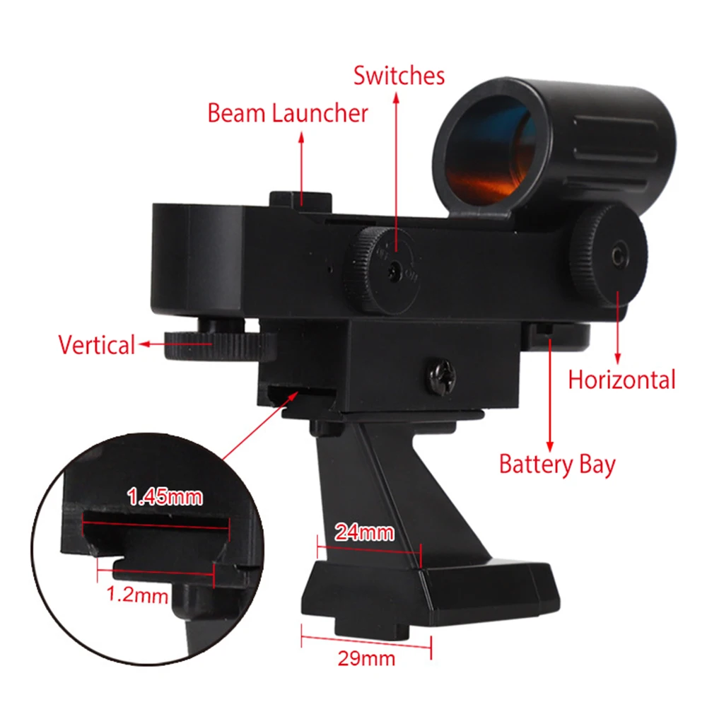 EYSDON Red Dot Finder Scope for Astronomical Telescopes With Slide-in Bracket