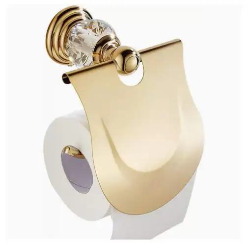 

Vidric Paper Holders Crystal Solid Brass Gold Paper Roll Holder Toilet Paper Holder Tissue Holder Restroom Bathroom Accessories