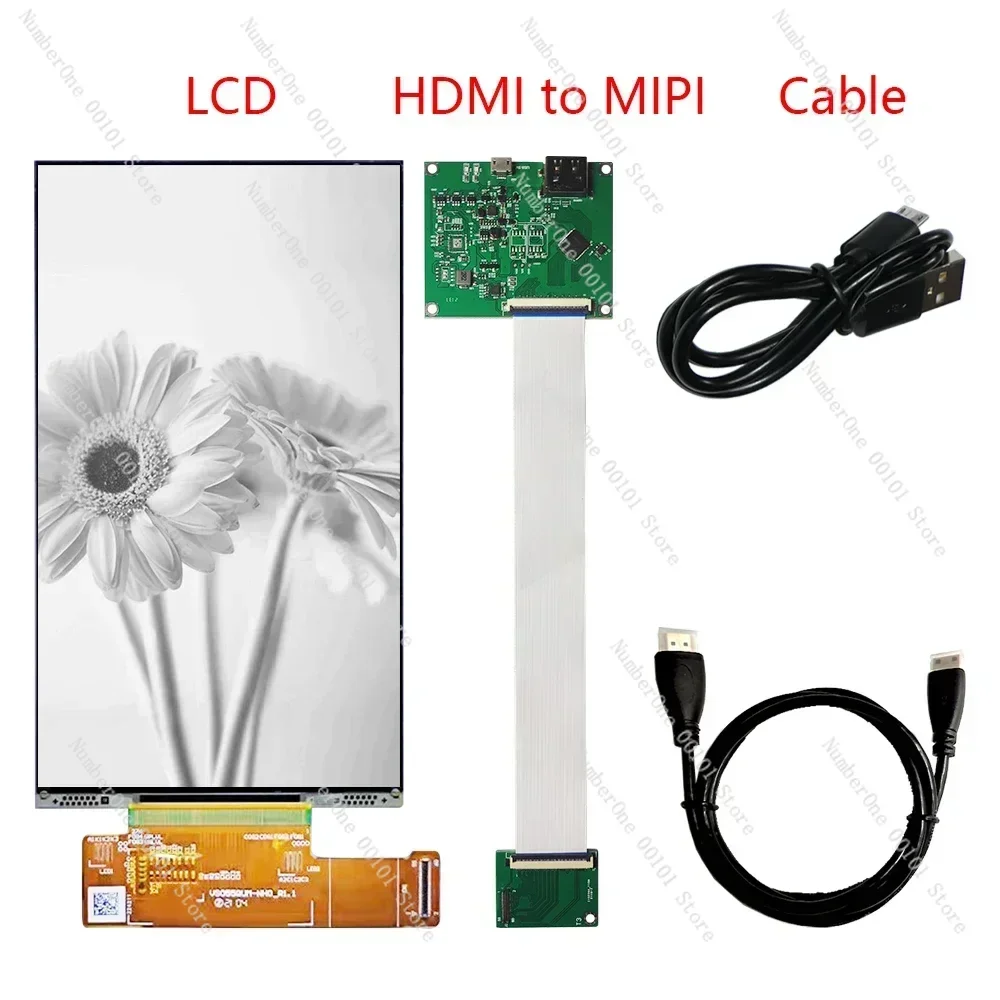 5.5 Inch 4K 2160x3840 Mono  Screen Module HD-MI to MIPI Interace Controller Board 3D Printer Monochrome LCD Display