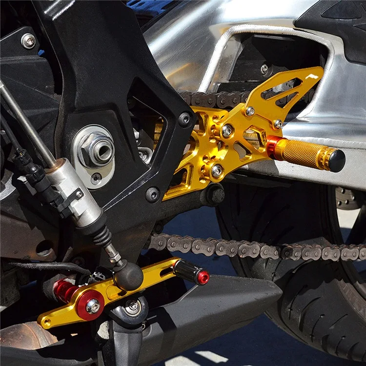 أراشي دراجة نارية قابل للتعديل مجموعة خلفية Footpegs مسند القدم لسيارات BMW S1000RR 2015-2018/S1000R 2017-2019 مسند القدم #3