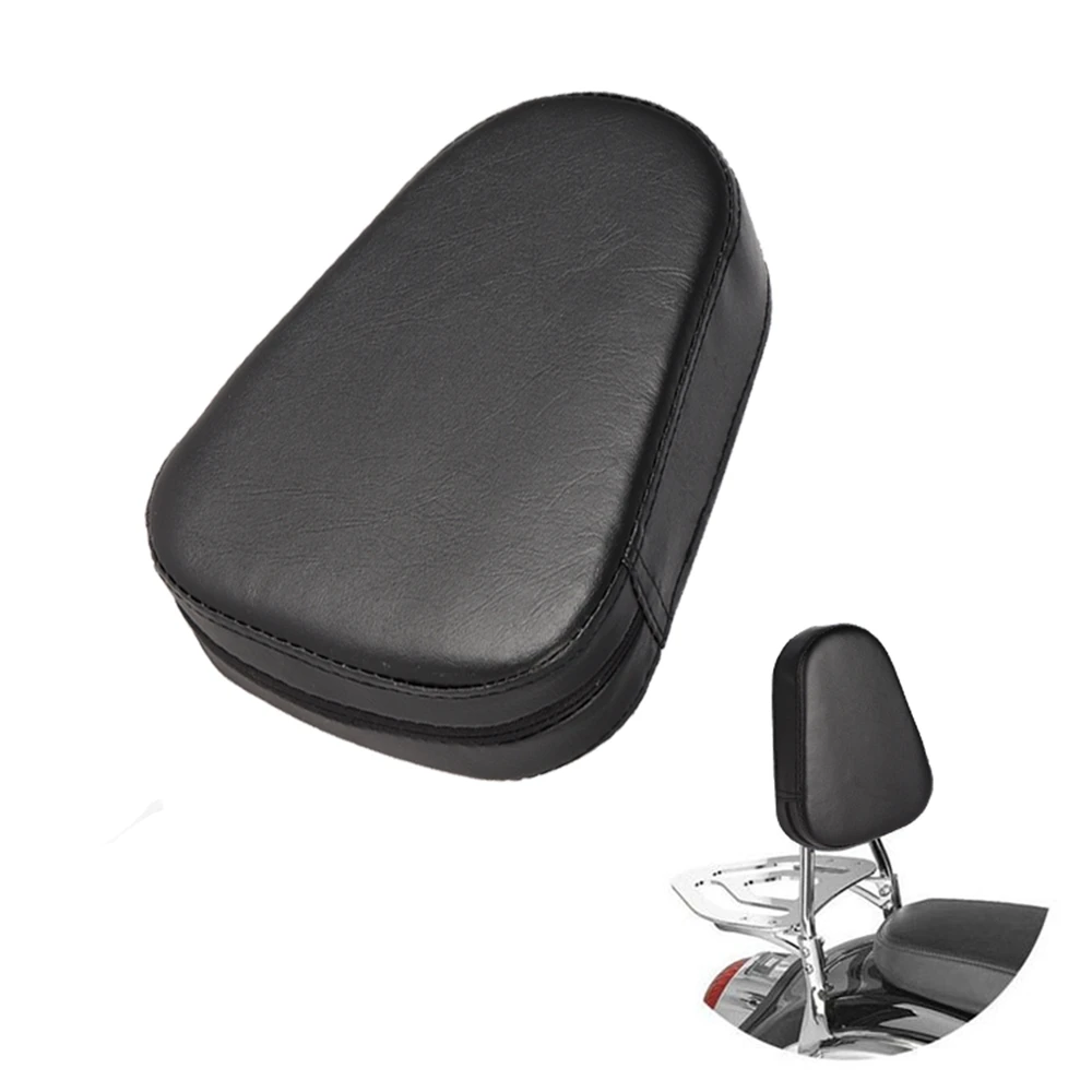 Motorcycle Universal Black Synthetic Leather Sissy Bar Backrest Cushion Pad For Honda For Yamaha For Suzuki