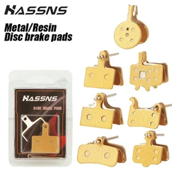 HASSNS 1 Pair/2pcs MTB Metal Resin Bicycle Brake Pads Mountain Bike Disc Hydraulic For 4 Piston Brake Shimano Cycling Part