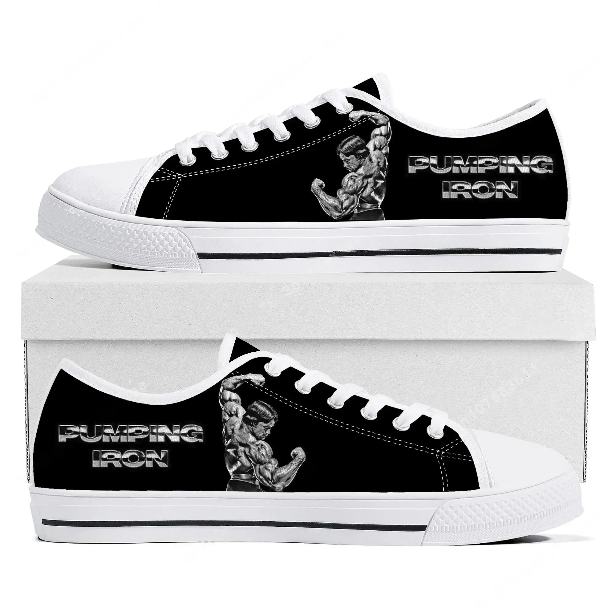 Arnold Schwarzenegger Bodybuilder Low Top Sneakers Mens Womens High Quality Canvas Sneaker Casual Shoes Customize Shoe