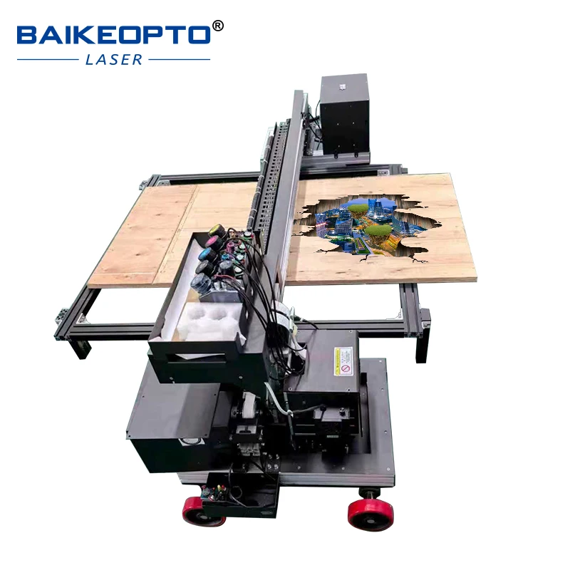 Large Flatbed Automatic UV Floor Printer for Tile Concrete Asphalt Eco-Friendly Quick Dry Direct to Floor Inkjet Printer
