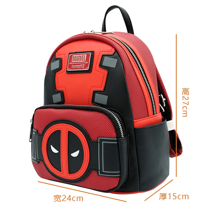 MINISO Disney Deadpool Peripherals Cute Kids Backpack Mochila PU Leather Pack Travel Girls Baby Handbag for Girls Shoulder Bag