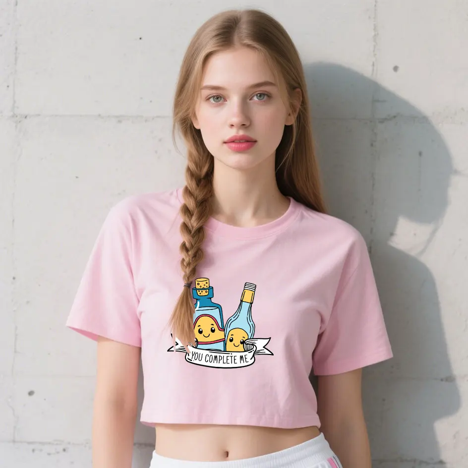 Vibrant Pixel Art & Hand Drawn YOU COMPLETE ME Heat Transfer Vinyl For Custom Apparel Decor Quick - drying Heat Transfer