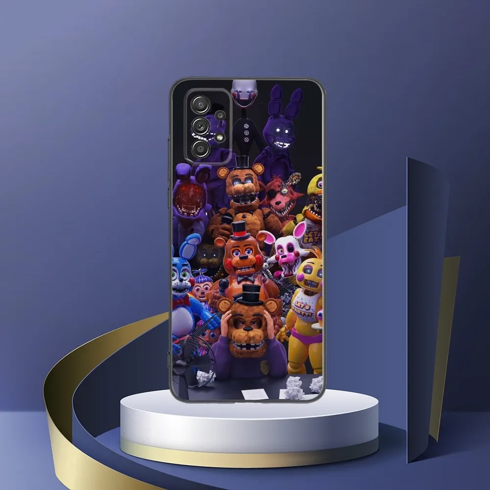 Five-Nights-At-Freddys F-Fnaf Phone Case For Samsung S24,S23,S22,S21,S20,S10,S10E,S9 Plus FE Note 20 Ultra 10,9 Plus Black Cover