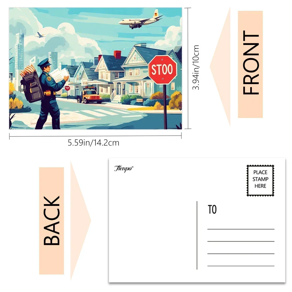 32pcs, Pop art style, postcards, decorations/greeting cards/postcards, high-precision printing, collectible and mailable