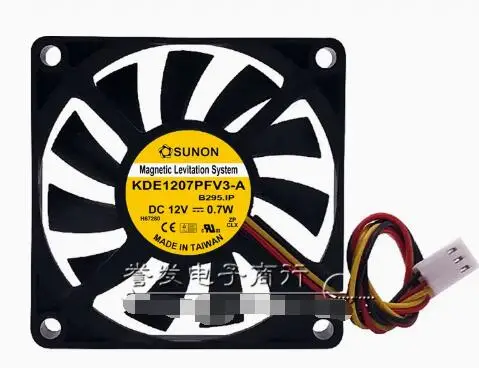 

SUNON KDE1207PFV3-A B295.IP DC 12 В 0,7 Вт 70x70x10 мм 4-проводной охлаждающий вентилятор для сервера