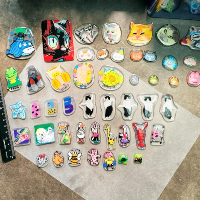 

AT43-For Creative Shrinky Dink Kit 50PCS Heat Shrink Film Sheets,Shrink Plastic Sheets,Shrink Paper Sheets With 100 Keychains