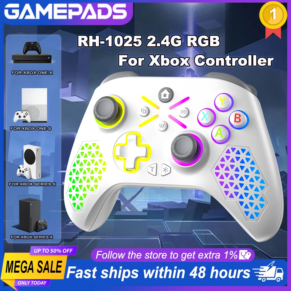 Wireless For Xbox One Controller with RGB LED Backlight Compatible For Xbox One, XboxOne…