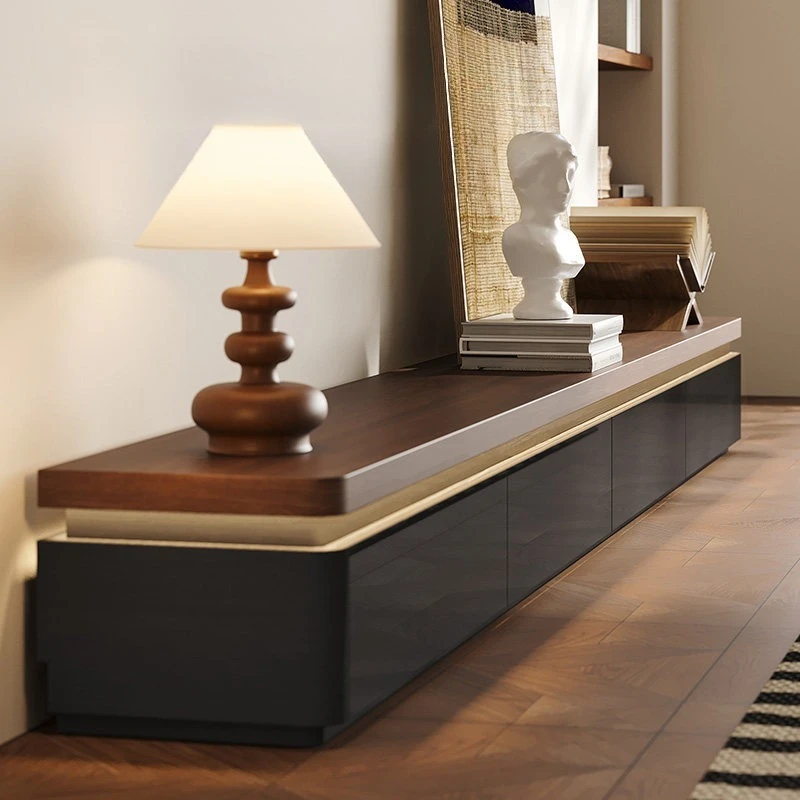 light luxury tv stand floor-to-ceiling storage high-end feeling Tv cabinet save space тумба под телевизор living room furniture