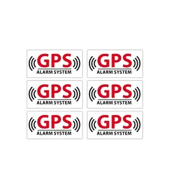 5cm 6pcs Alarm System GPS Tracking Device Safety Warning Waterproof Cover Scratched Exterior Parts Stickers on Motorcycle PVC
