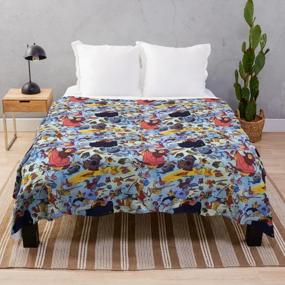 

Sword in the stone of King Arthur Throw Blanket Thin Soft Blanket for Summer Night Sleeping