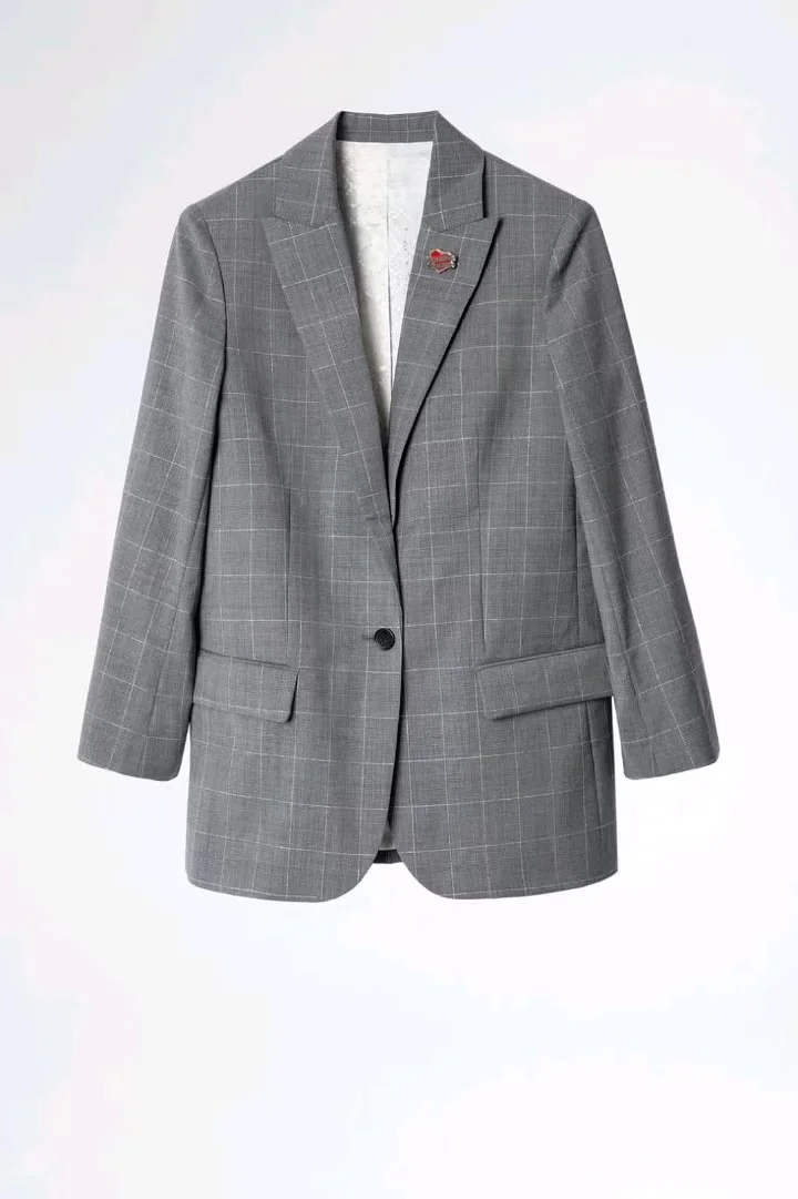 

Z&V's new checkered printed commuter badge jacket