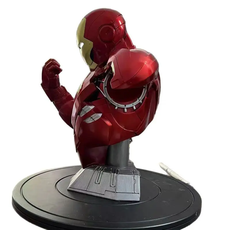 Iron Man actiefiguurmodel - Marvel verzamelspeelgoed halflang standbeeld borstportret voor fans van actiefiguren
