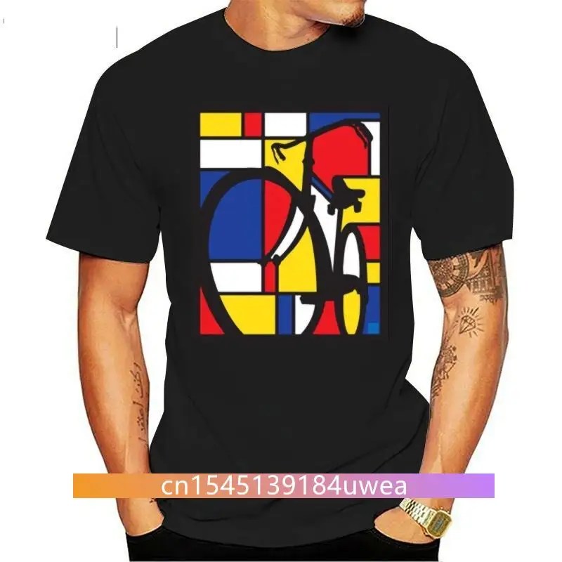 Mondrian Bicycle T-Shirt Mens Tee Many Colors Fan Gift New From Us Customize Tee Shirt