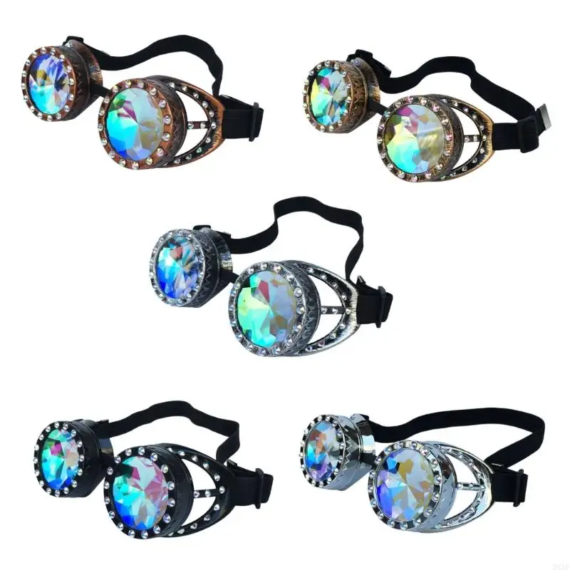 

DXAE Goggles for Raves Party Psychedelic Goggles Steampunk Goggles