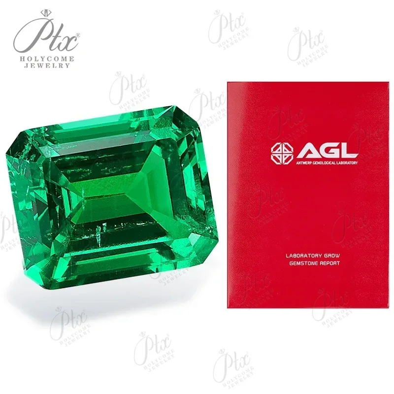 Lab Grown Colombia Emerald Wholesale Hydrothermal Vvs1 With Inclusions Inside  Jewelry Making AGL Certificate