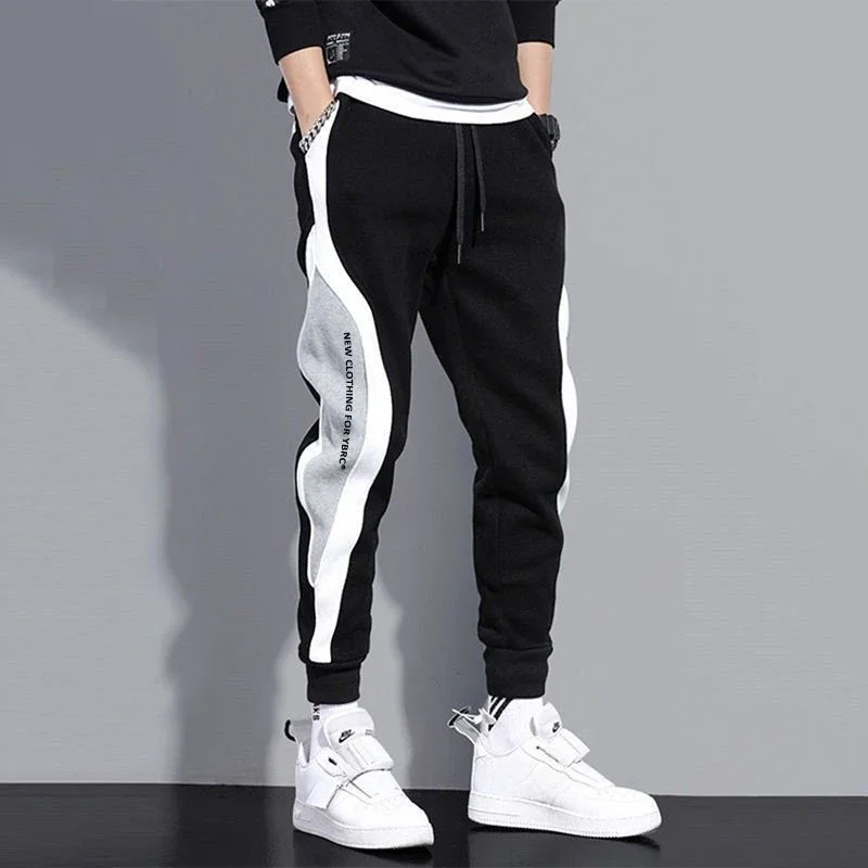 Cropped Trousers Summer Slim Thin Grey Tights Male Sports Pants Skinny Men's Sweatpants Retro Adult Sweat-shirt Vintage Joker