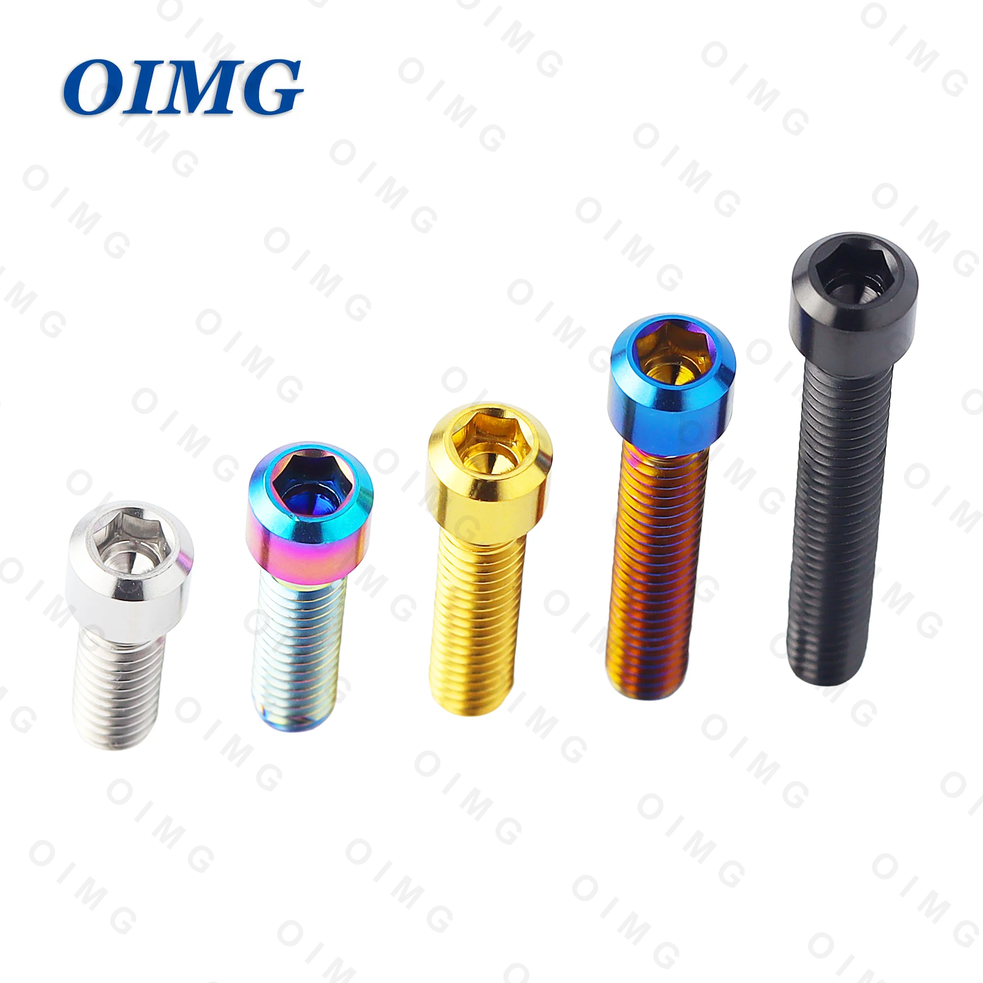 OIMG Bike Front/Rear Derailleur Titanium Bolt M4X10 13.5 15 20 25mm Allen Key Screw for MTB Bicycle Shift H/L Adjustment Bolt