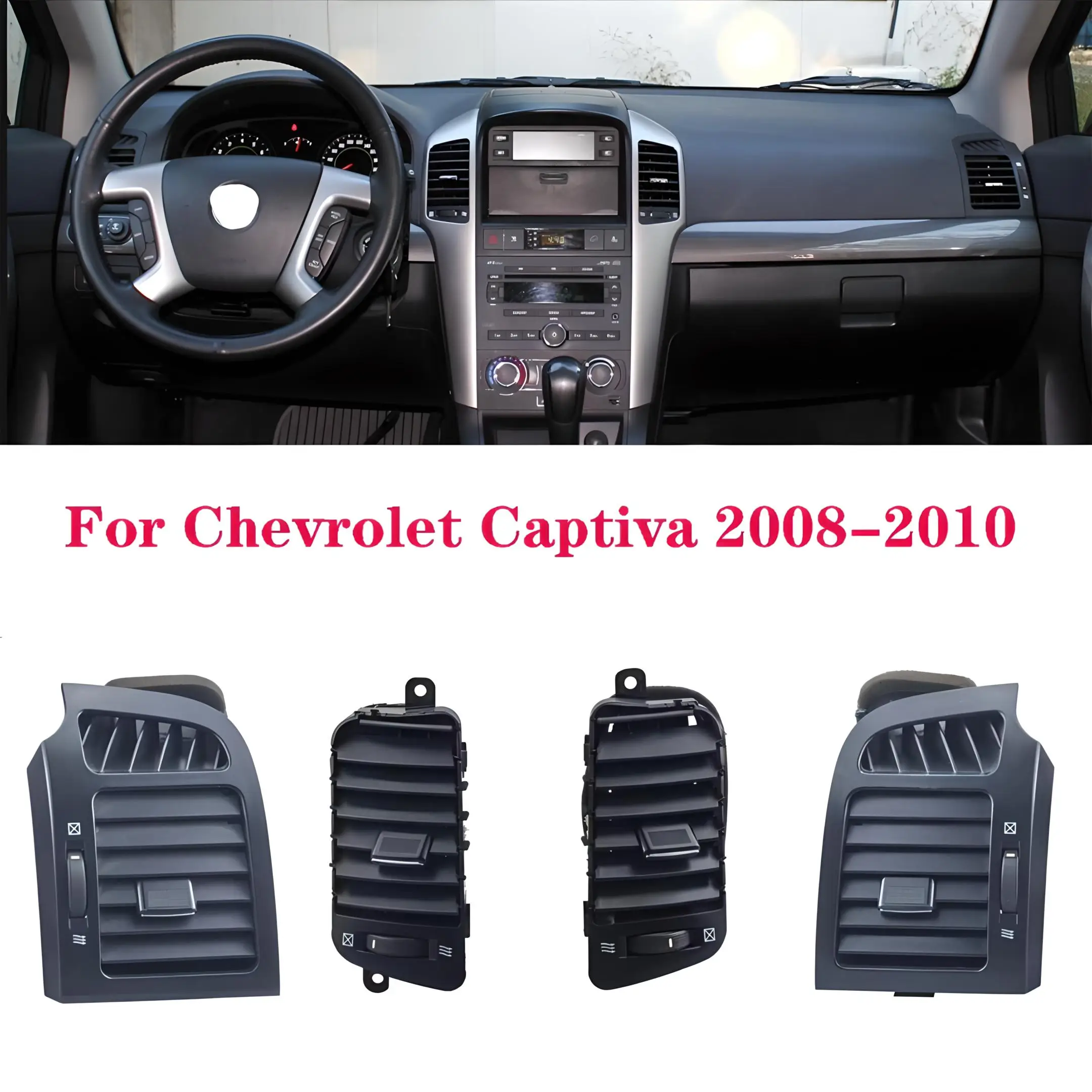 

Used 2/4pcs For Chevrolet Captiva 2008-2010 air condition outlet Air Outlets Air Vent Panel 95374837 Air Grille 96630219